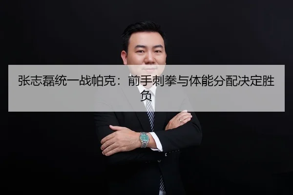 张志磊统一战帕克：前手刺拳与体能分配决定胜负